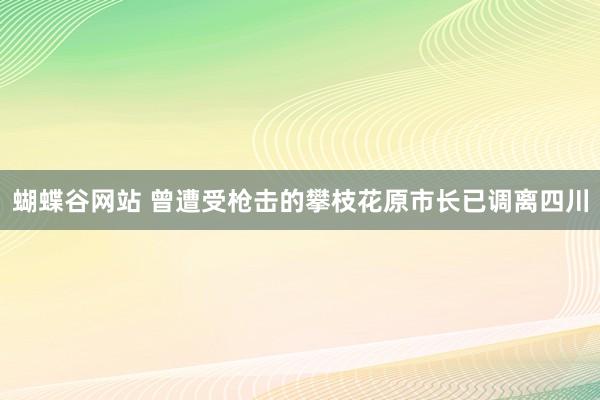 蝴蝶谷网站 曾遭受枪击的攀枝花原市长已调离四川