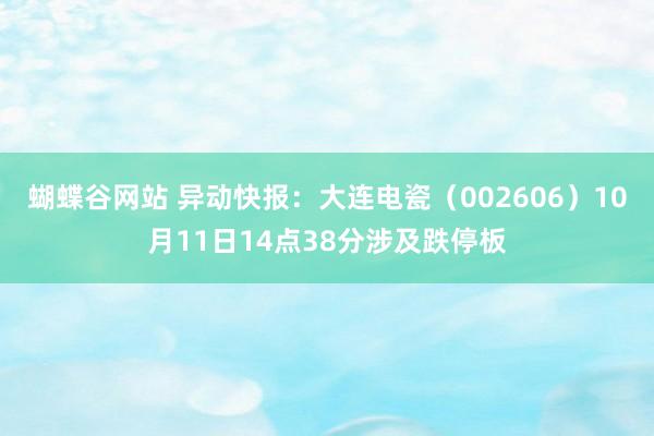 蝴蝶谷网站 异动快报：大连电瓷（002606）10月11日14点38分涉及跌停板