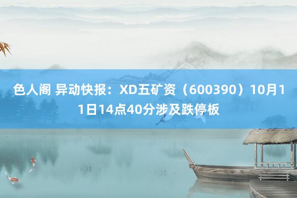 色人阁 异动快报：XD五矿资（600390）10月11日14点40分涉及跌停板