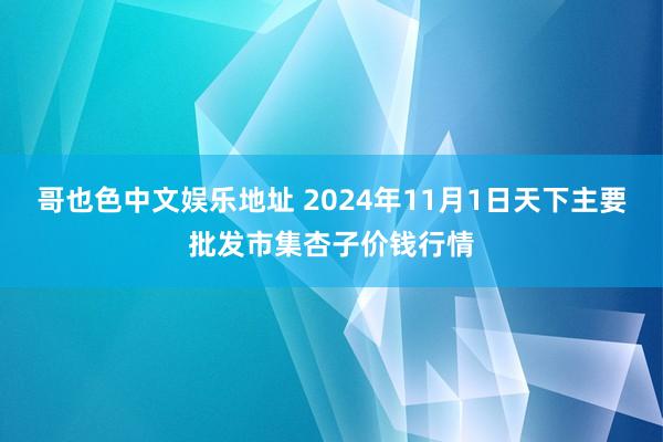 哥也色中文娱乐地址 2024年11月1日天下主要批发市集杏子价钱行情