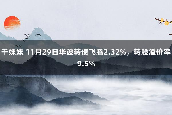 干妹妹 11月29日华设转债飞腾2.32%，转股溢价率9.5%