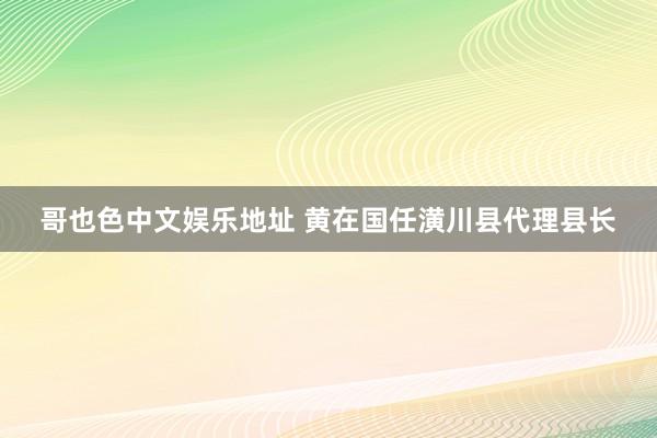 哥也色中文娱乐地址 黄在国任潢川县代理县长