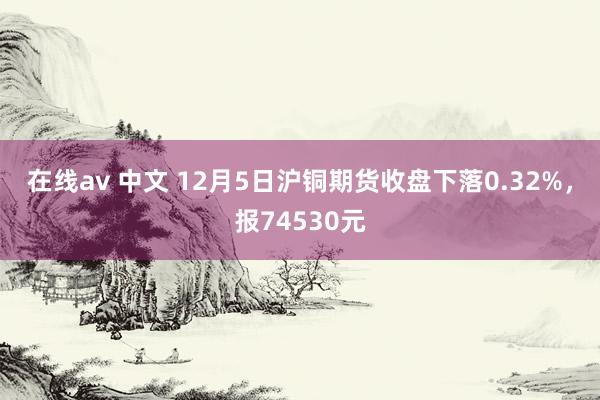 在线av 中文 12月5日沪铜期货收盘下落0.32%，报74530元