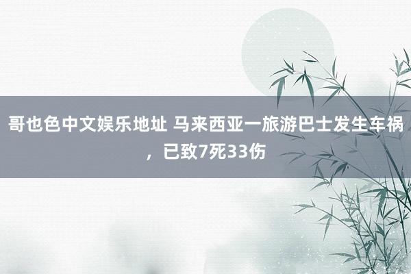 哥也色中文娱乐地址 马来西亚一旅游巴士发生车祸，已致7死33伤