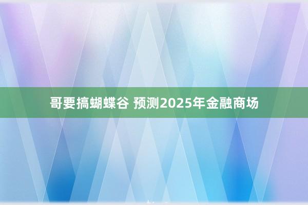 哥要搞蝴蝶谷 预测2025年金融商场