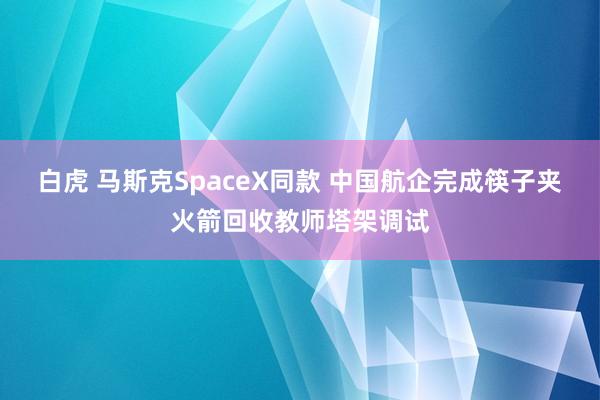 白虎 马斯克SpaceX同款 中国航企完成筷子夹火箭回收教师塔架调试