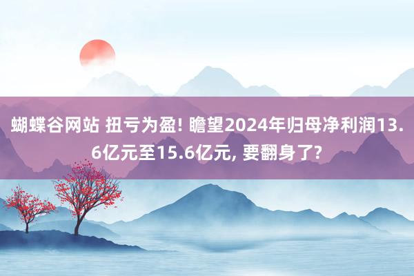 蝴蝶谷网站 扭亏为盈! 瞻望2024年归母净利润13.6亿元至15.6亿元， 要翻身了?