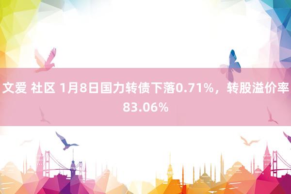 文爱 社区 1月8日国力转债下落0.71%，转股溢价率83.06%