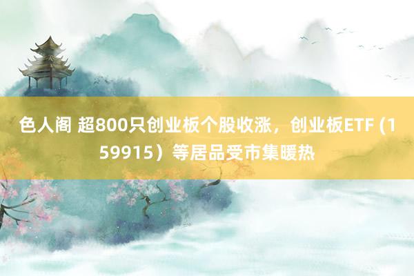 色人阁 超800只创业板个股收涨，创业板ETF (159915）等居品受市集暖热