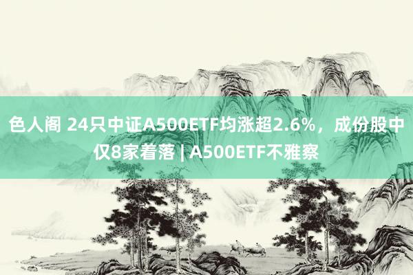 色人阁 24只中证A500ETF均涨超2.6%，成份股中仅8家着落 | A500ETF不雅察